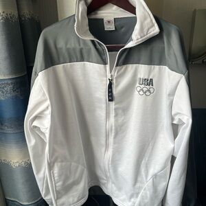 USA Olympic White and Gray Jacket 2xl official Olympic attire